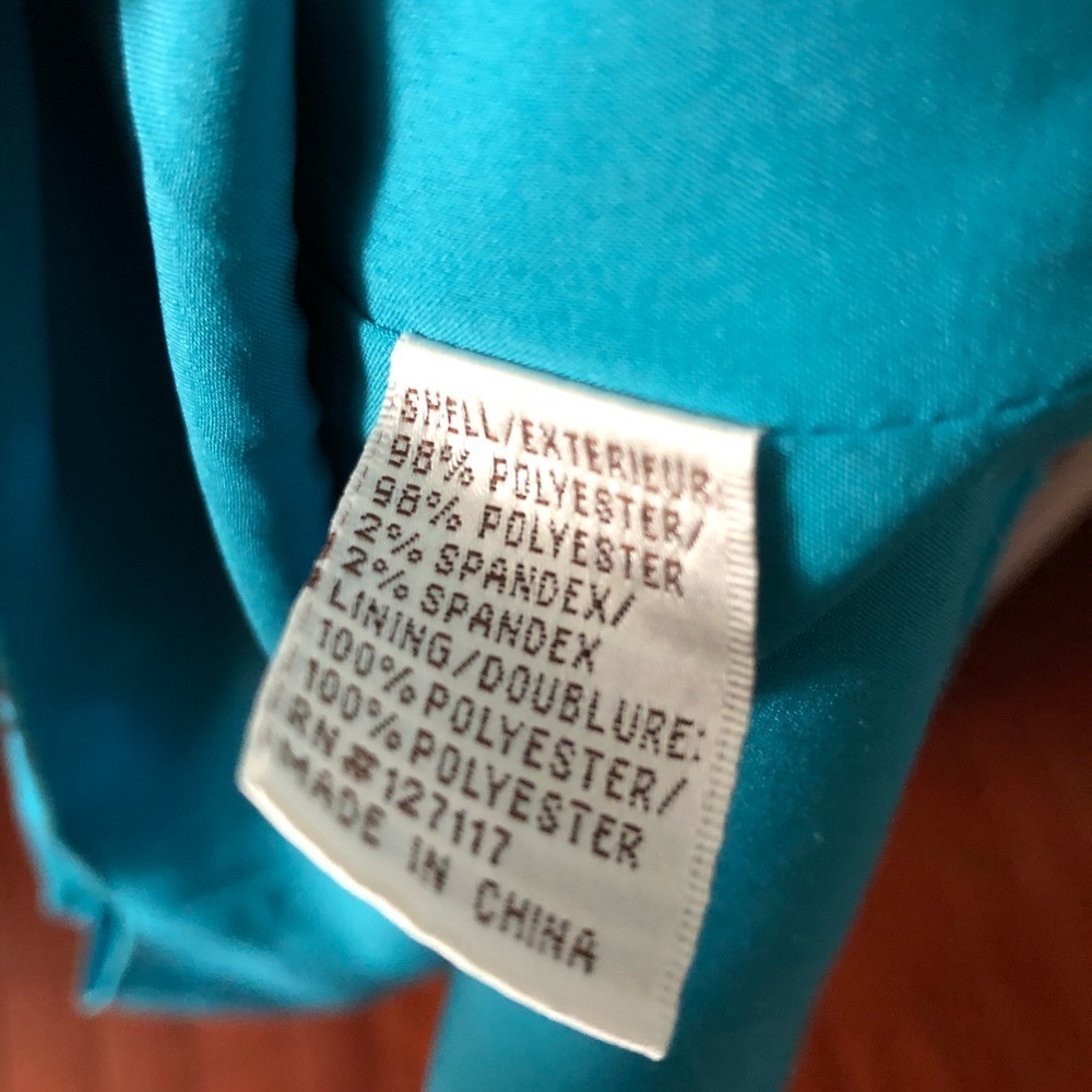 🇺🇸Badgley Mishka Teal Odessa Crossover Gown - Picture 7 of 7
